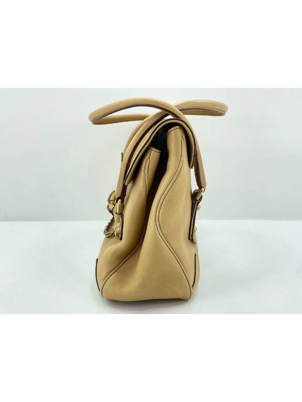 Gucci Handbag Horsebit Beige